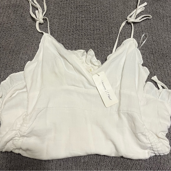 🦋HOST PICK 🦋NWT WHITE LINEN PLAYSUIT 🤍 - Picture 9 of 12